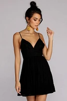 Babe Crochet Skater Dress