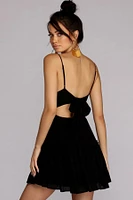Babe Crochet Skater Dress