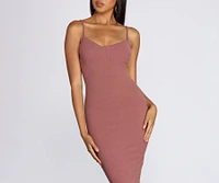 Keepin' Knit Casual Midi Dress