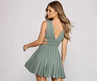 Lovely Linen Sleeveless Skater Dress