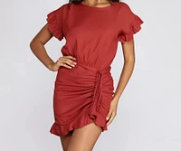 Ravishing Ruched Mini Dress