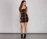 Precious Plaid Mini Dress