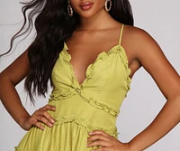 Ruffle Ride Skater Dress