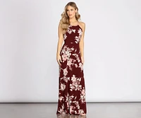 Fine Florals High Neck Maxi Dress