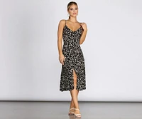 Spot On A-Line Midi Dress