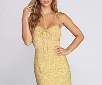 Live It Up Linen Midi Dress