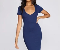 Casual Vibes Knit Midi Dress