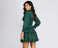 All Over Ruffled Skater Dress