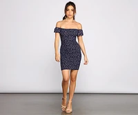 Sweet And Smocked Floral Mini Dress