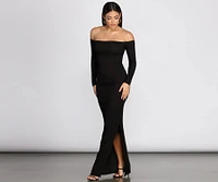 Knits An Essential Off Shoulder Maxi Dress