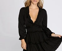 All Over Ruffled Skater Dress