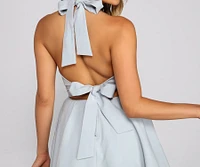 Flirty And Flowy Halter Skater Dress