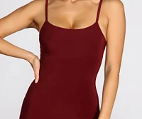 Scoop Neck Midi Dress