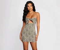 Purrfectly Fierce Smocked Mini Dress