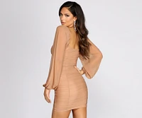 Center Of Attention Ruched Mini Dress