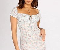 Sweet Florals Smocked Mini Dress