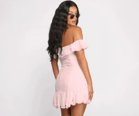 Romanced Ruffles A-Line Mini Dress