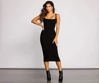 So Into You Basic Knit Midi Dress