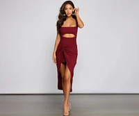 Keeping Knit Chic Cutout Midi Dress