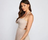 Go With The Flow Smocked Maxi Dress