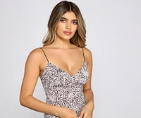 Spotted Style Leopard Mini Dress