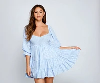 Girly Vibes Gingham Babydoll Dress