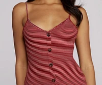 Miss Midi Striped Dress