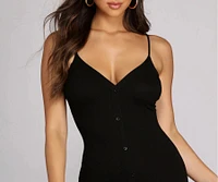 Knit Girl Ribbed Midi Dress