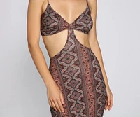 Carefree Bohemian Chic Cutout Maxi Dress