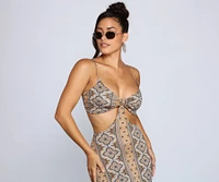 Carefree Bohemian Chic Cutout Maxi Dress