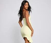Sweet like Candy Ruffle Mini Dress