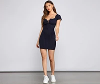 Show 'Em Off Shoulder Smocked Mini Dress