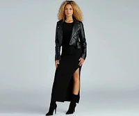 Chic Silhouette Long Sleeve Maxi Dress