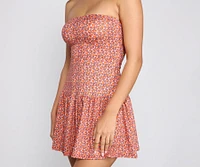 Cute And Flirty Ditsy Floral Skater Dress