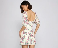 Floral Frenzy Off The Shoulder Skater Dress