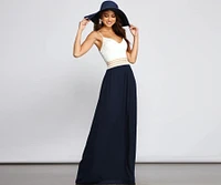 Crochet Cutie Linen Maxi Dress