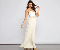Crochet Cutie Linen Maxi Dress