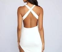 Simple And Sexy High-Slit Midi Dress