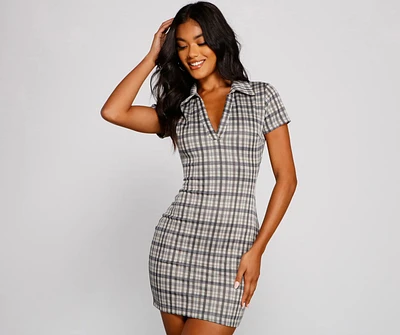 Preppy Trendsetter Plaid Mini Dress