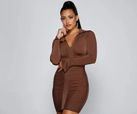 Keep It Trendy Collared Mini Dress