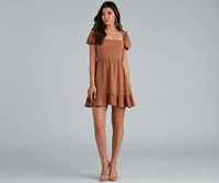 Charmed By Ruffles Short A-Line Dress