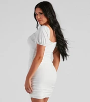 Sweetie Puff Sleeve Mini Dress
