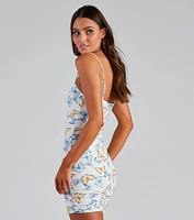 Sweet Trendsetter Ruched Mini Dress