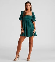 Give A Twirl Linen Skater Dress