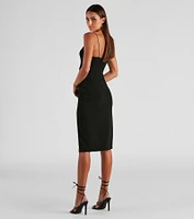 Minimalistic Sultry Midi Dress