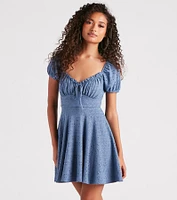 Sweet As Me Eyelet Lace Skater Dress