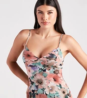 Paint Me Floral V-Neck Maxi Dress