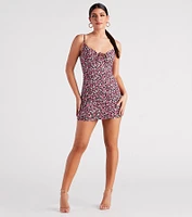 Romance For One Rose Tie-Front Dress