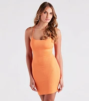Double Take Strappy Back Mini Dress