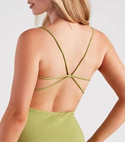 Double Take Strappy Back Mini Dress